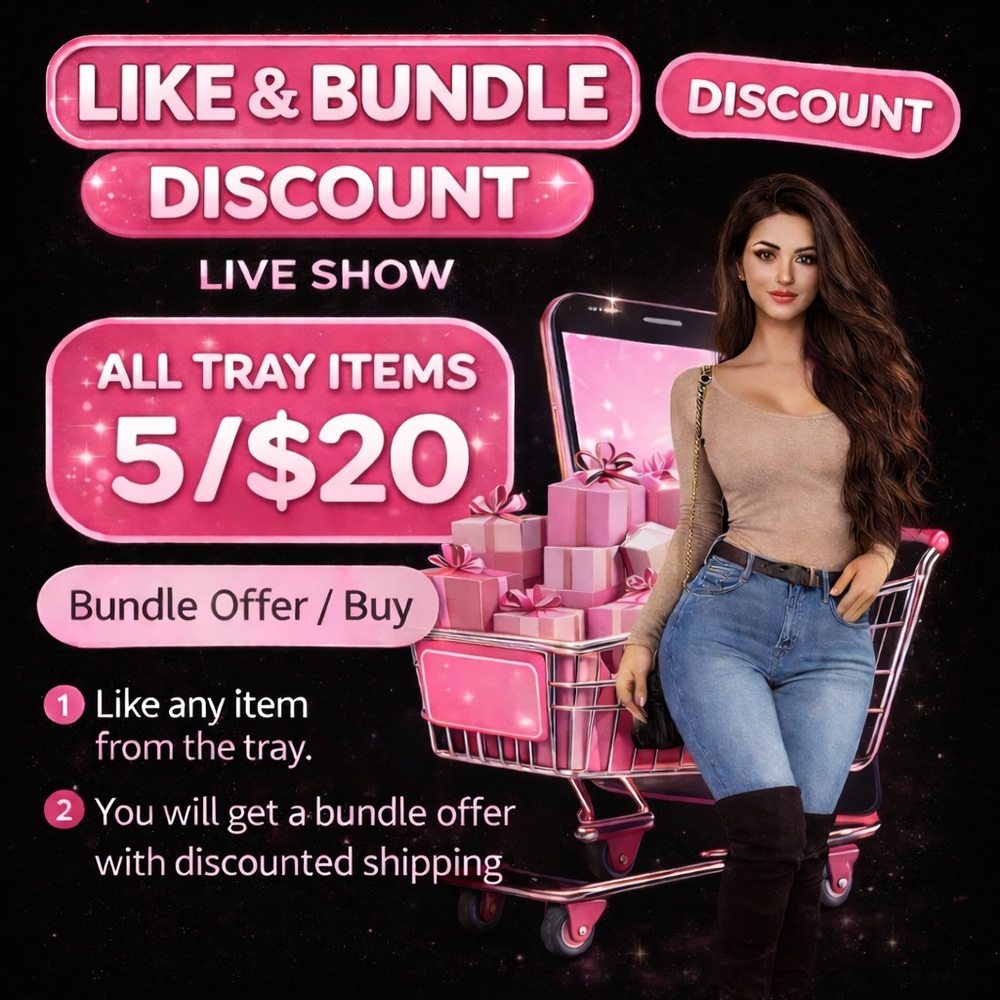 💗 LIKE & BUNDLE DISCOUNT LIVE SHOW 💗
💗 ALL TRAY ITEMS — 5 FOR $20
